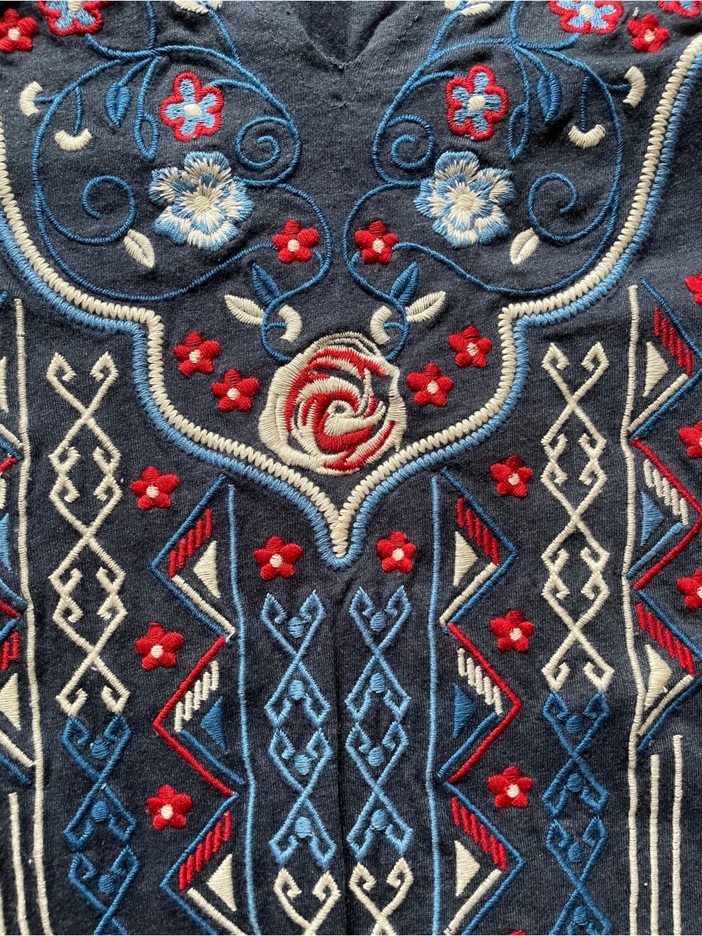 Navy Embroidered Rodeo Top - Picture 3 of 4